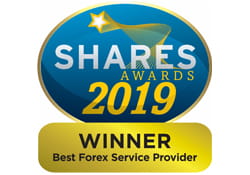 FOREX.com Preisträger 2019 von Shares als bester FOREX-Serviceanbieter