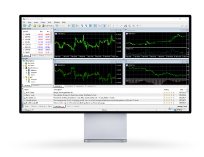Monitor mit Bildschirm der Web-Trading-Plattform