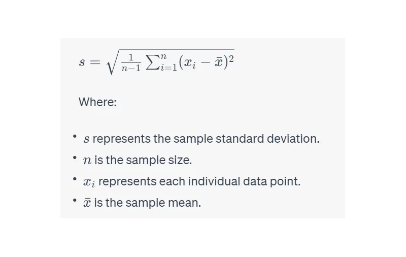standard deviation formula