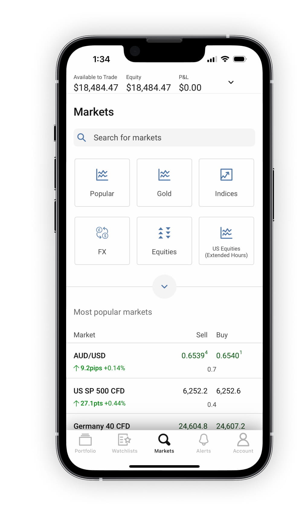 FXAU Mobile app features