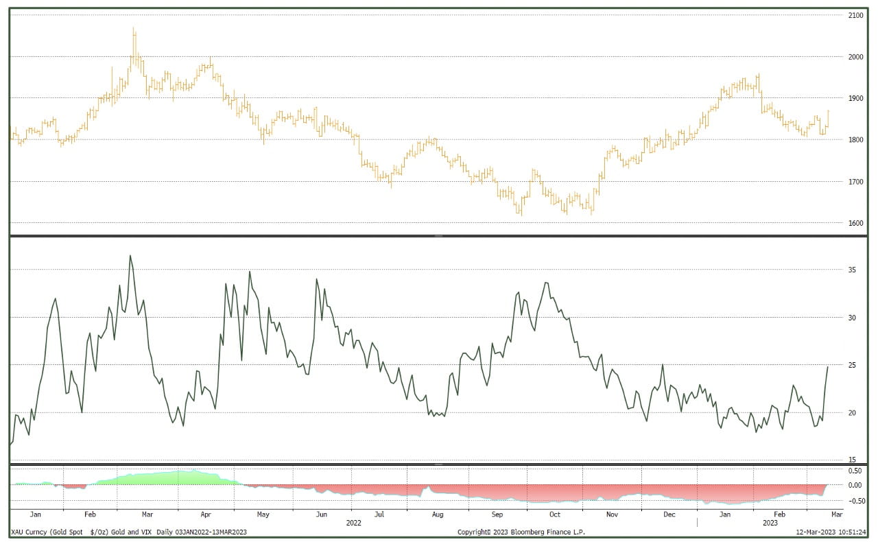 Gold v VIX
