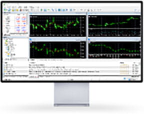 Monitor showing trading data
