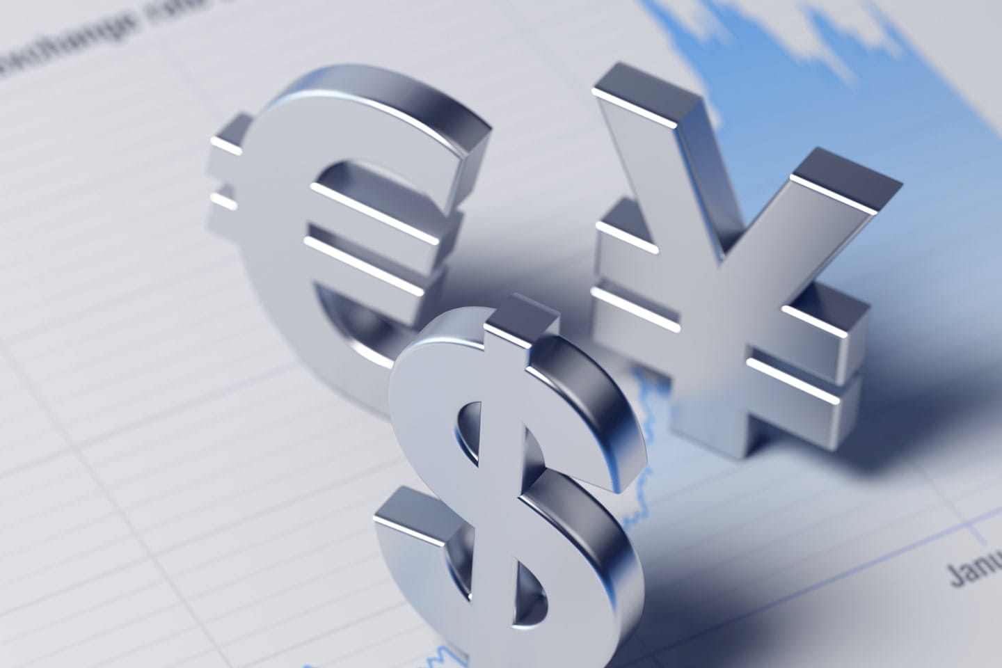 3D currency symbols