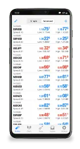 Captura de la aplicación de MetaTrader 5 para Android