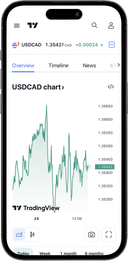Imagen de la versión móvil de TradingView