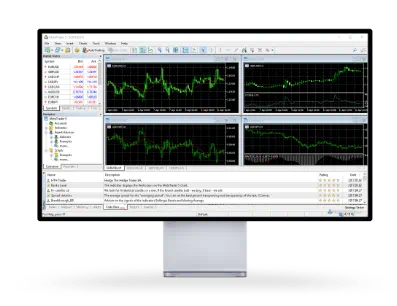 monitor mostrando una pantalla de la plataforma de web trading